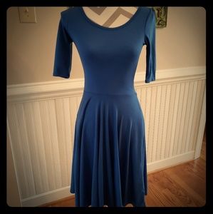 Lularoe xxs Nicole dress solid blue
